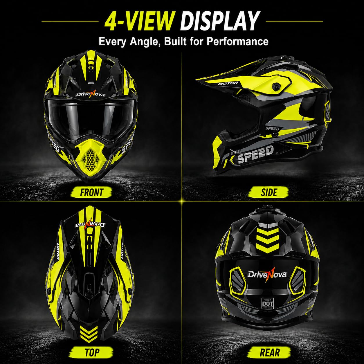 Motocross MTB kask pełnotwarzowy | Motocykl