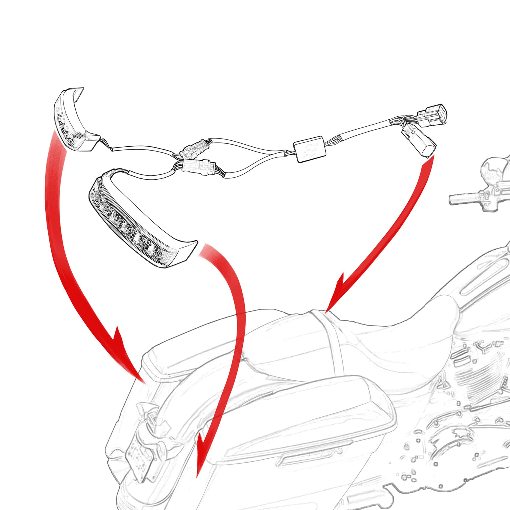 TCMT Saddlebag LED Run Brake Turn Lamp Light Fit For Harley Touring Road Glide Limited 2020-2024 Ultra Limited 2014-2024 CVO Limited FLHTKSE 2016-2020 Electra Glide Ultra Classic 2014-2019