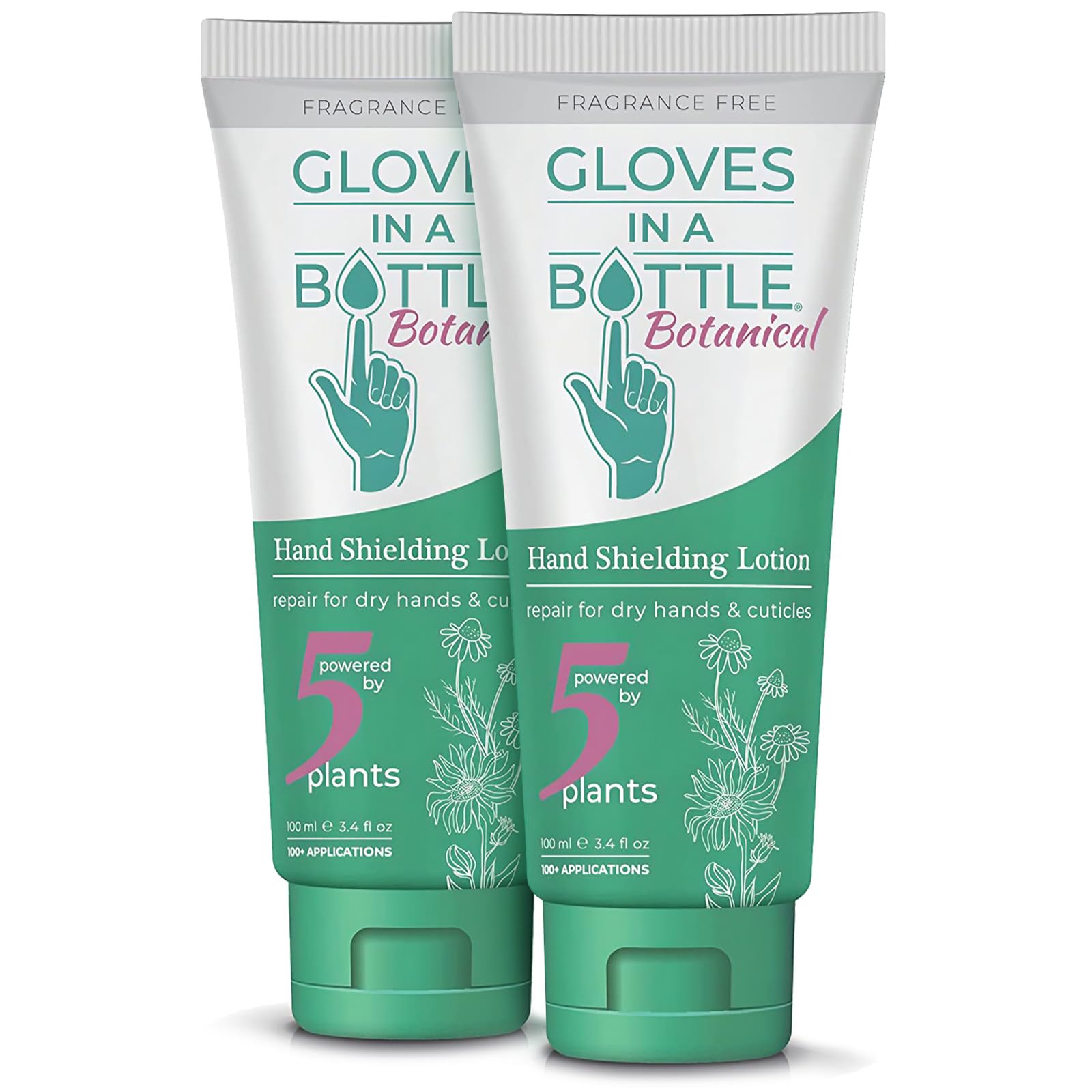 Shielding Lotion - Great for Dry Itchy Skin! Grease-less and Fragrance Free! Second Skin for Hands & Body (3.4 Fl Oz (Pack of 2), Botanical)