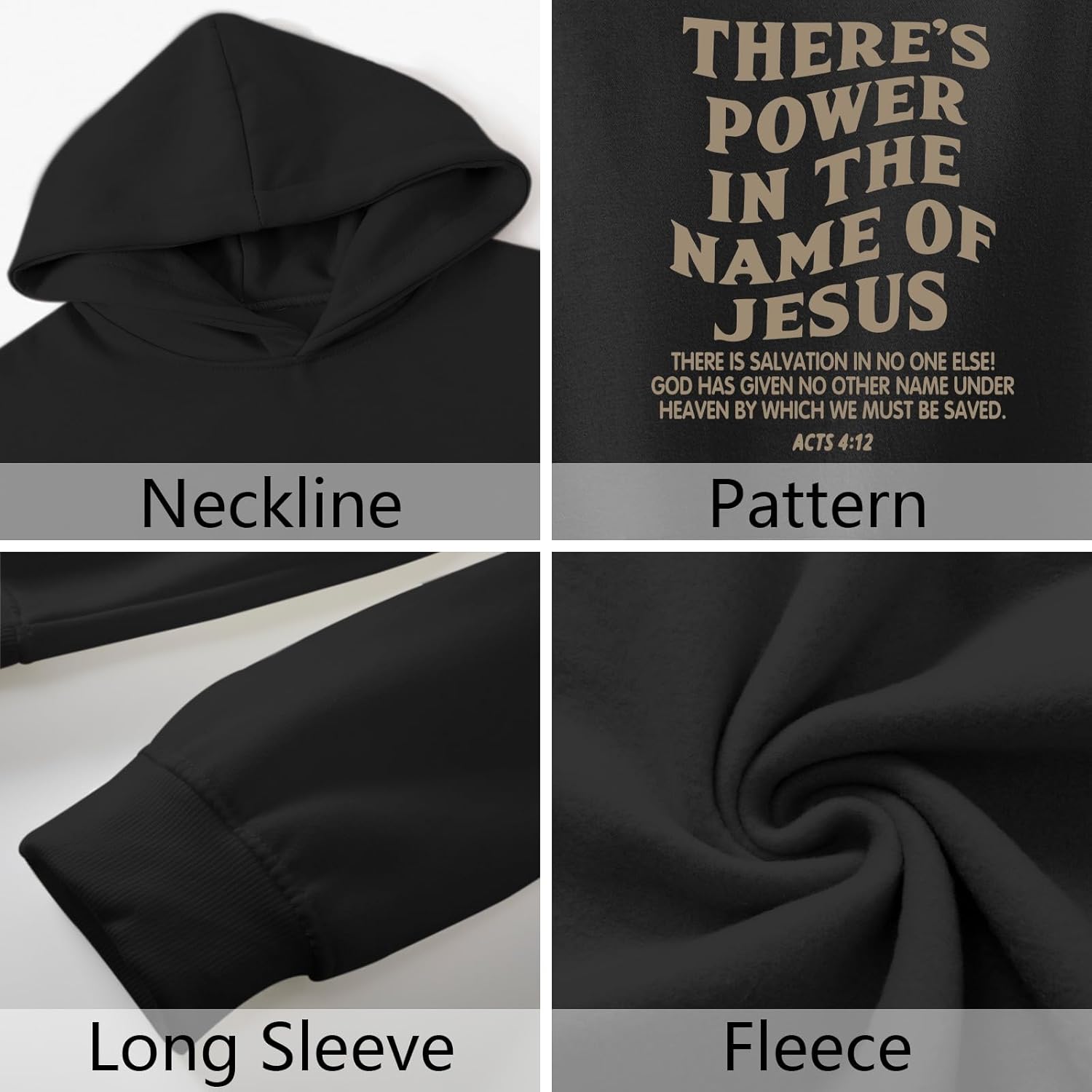 Christian Jesus Saves Hoodies for Men Inspirational Religious Faith Sweatshirts Vintage Bible Verse Graphic Pullovers - Image 7