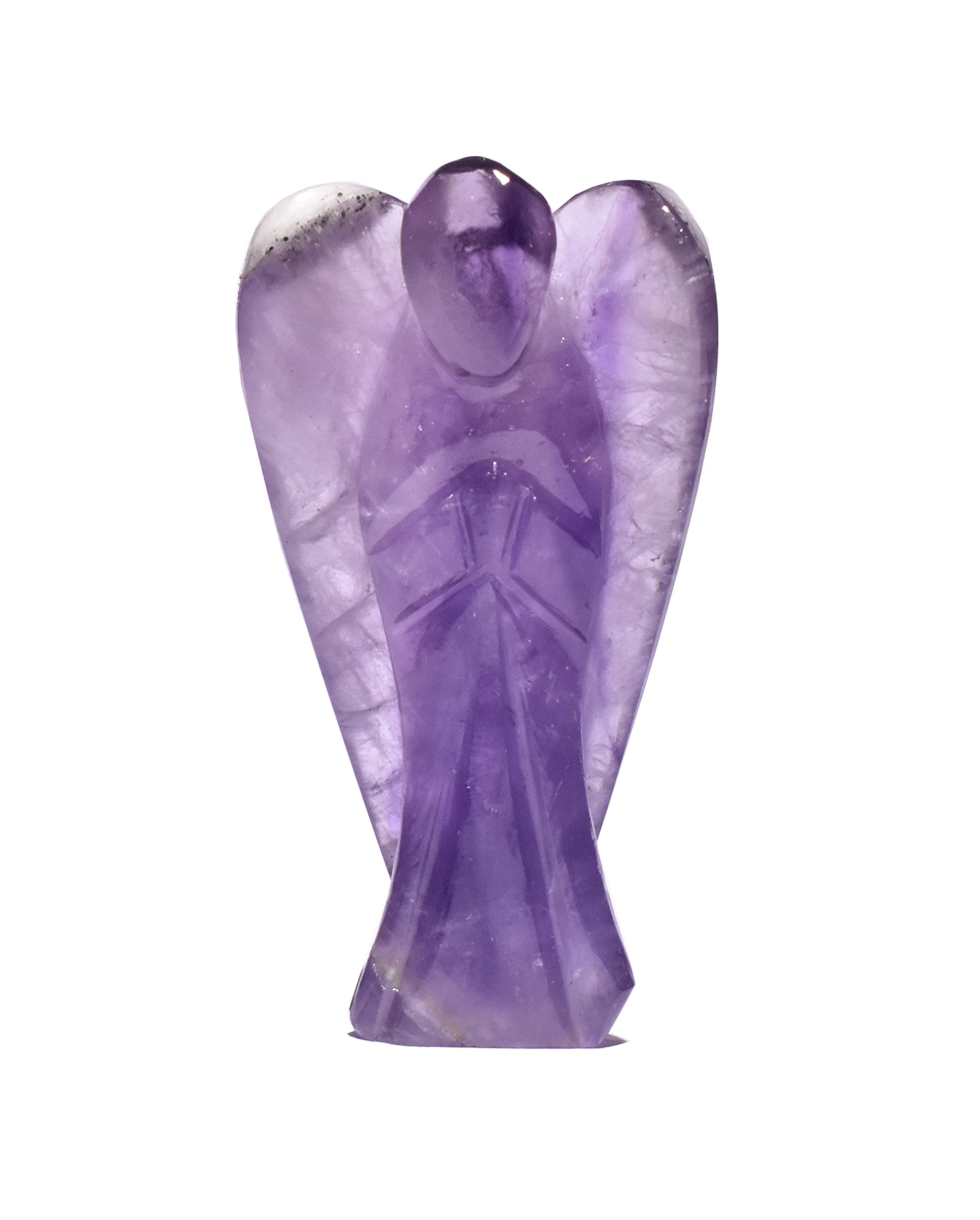 Pyramid Tatva Amethyst Angel size 2 inch Crystal Figurine for Crown Chakra & Third Eye Healing | Spiritual Stone for Pisces & Aquarius | Natural Purple Quartz for Intuition, Stress Relief & Meditation Decor