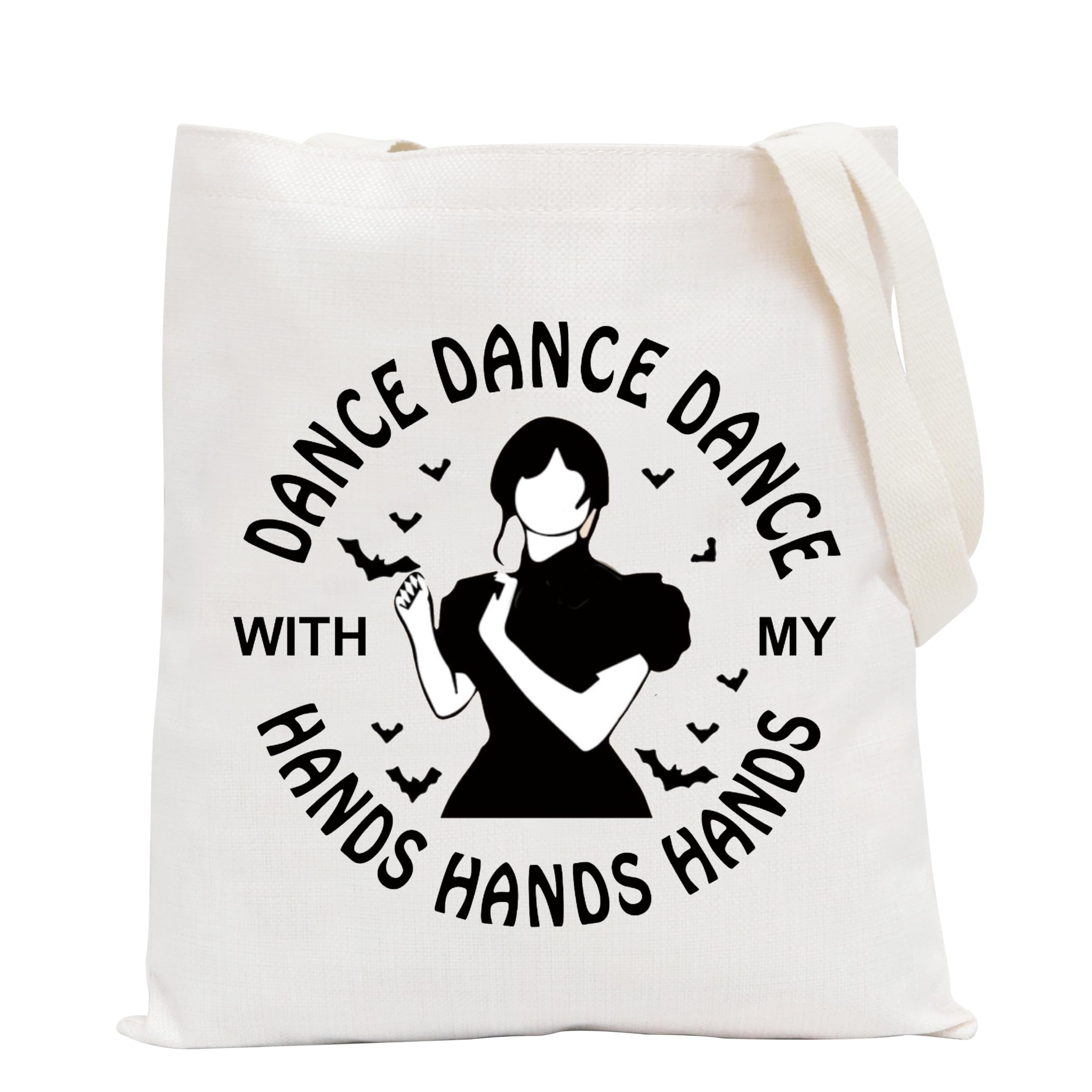 POFULL TV Show Dancing Gift Dance with my Hands Tote Bag Dark Dancing Queen Gift