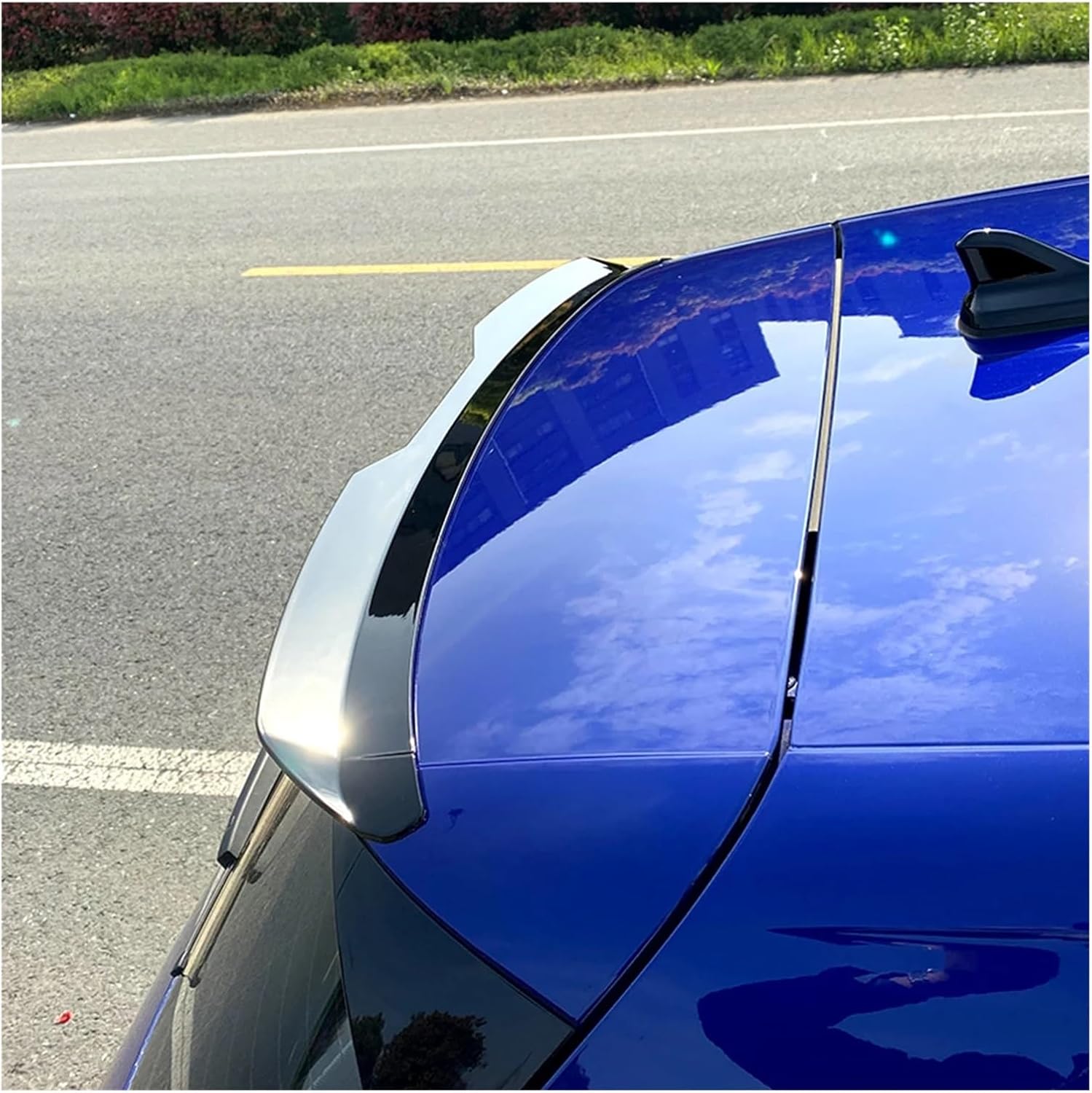 Car Rear Roof Trunk Spoiler Rear Wing Lip Trim Sticker Styling Body Kit Compatible with VW Golf 8 MK8 2020-2021 Glossy Black(Carbon Look)