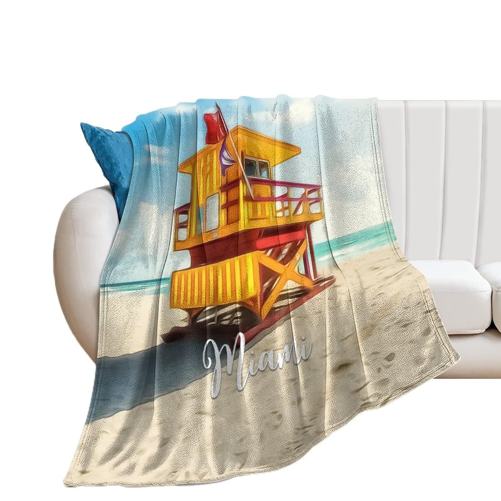 Couverture flanelle Miami : le cadeau idéal pour lui et elle