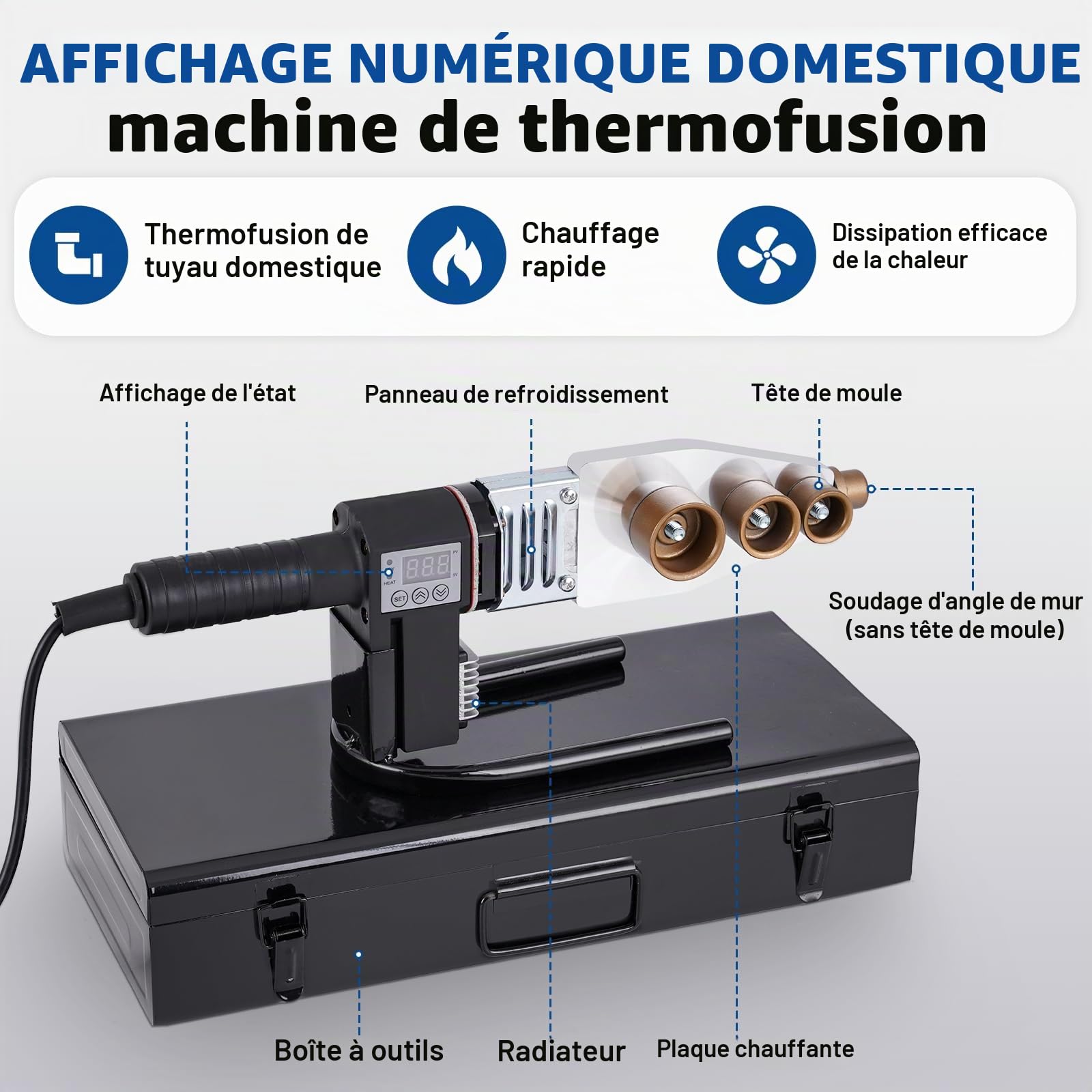 BAOSHISHAN Soudeuse à chaud 1000W pour tubes PPR PP PE 20-63mm