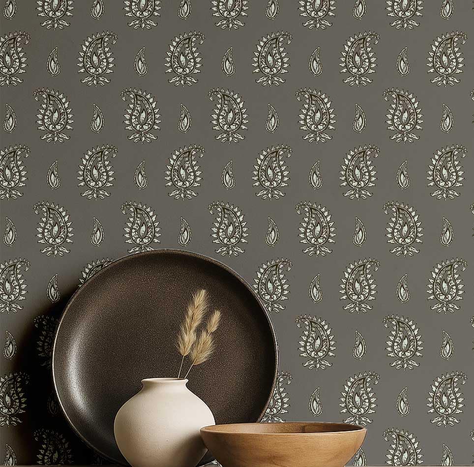 Papier peint autocollant S4Sassy rénovez sans colle un mur gris texturé