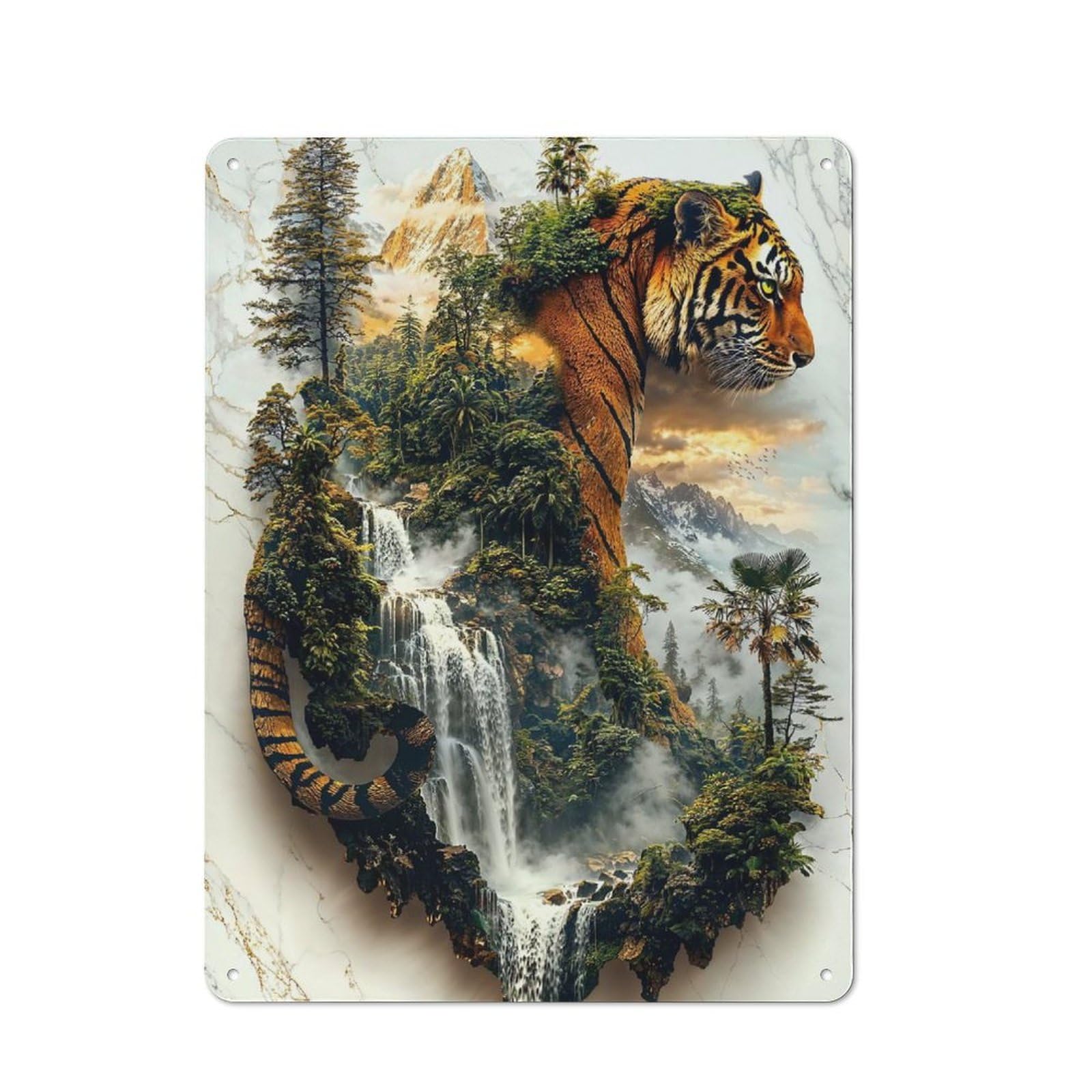 Junmoney Guardian Of Jungles Might Retro-Style Metal Plaque 40X30cm For Garage Or Workshop, For Garage, Workshop And Man Cave Decoration