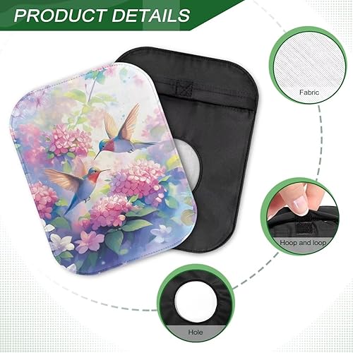 Miniatura 6 de Rnyleeg Bolsas de colostomía para mujer, 1 paquete de fundas de ostomía con cierre de flores de colibrí con cierre, suministros de ostomía