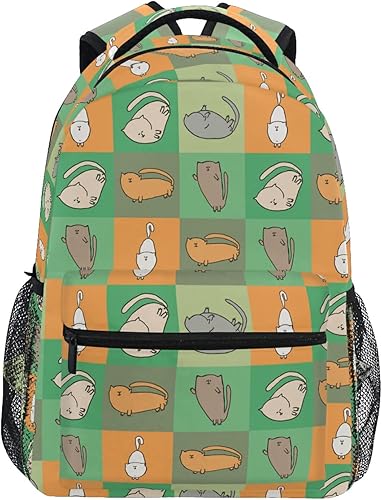 Amazon Co Jp リュックサック おしゃれ 学生 大容量 大人 軽量 人気 高校生 旅行 通勤 通学 バックパック 猫柄 格子柄 可愛い かわいい 女の子 男の子 大きめ アウトドア 対応 シューズ バッグ