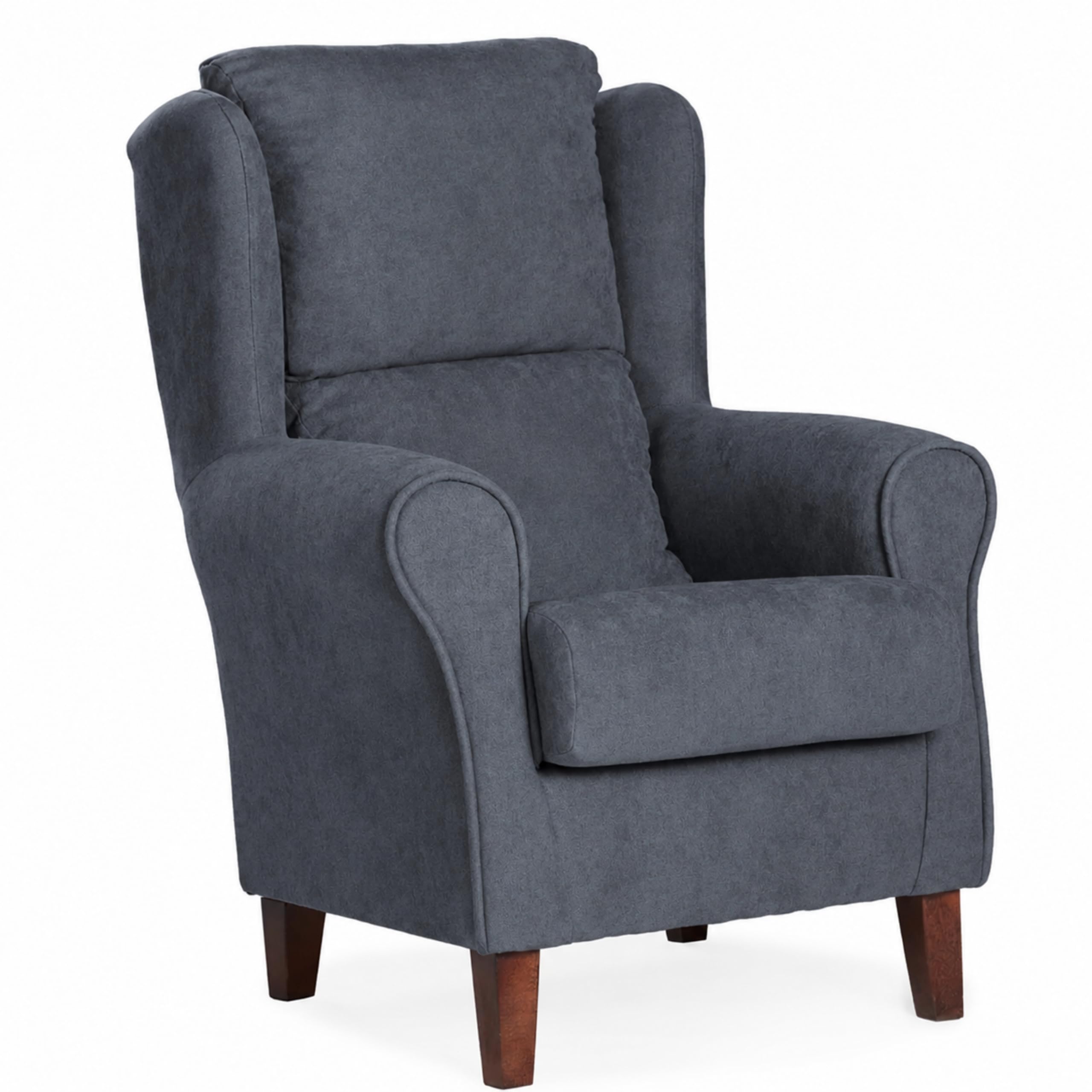 Sillón Orejero Venecia Acolchado para Personas Mayores - Marengo - Respaldo Ergonómico, Relleno Adaptable – Tela Antimanchas – Butaca Cómoda Salón, Dormitorio, Lectura