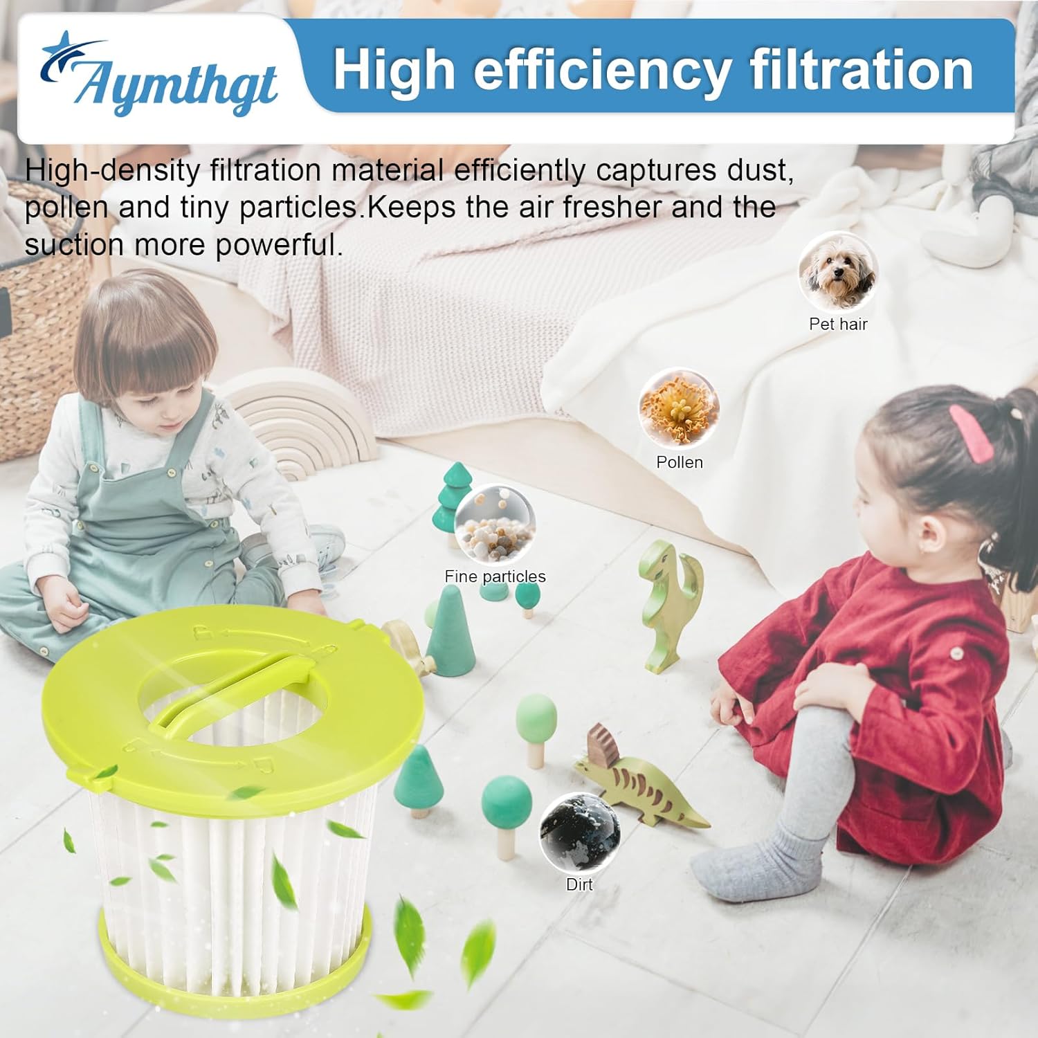 4 Pack Replacement Vacuum Filter Compatible with Ryobi ONE+ 18V Handheld Vacuum Models PCL700 PCL704 PCL705 Series, Compare to Part # A32F05N A32HF00 Reusable Filter Set