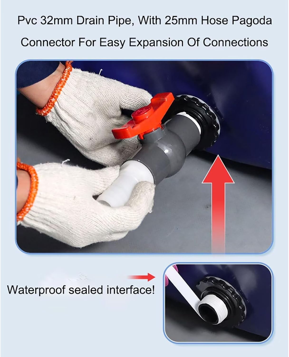 Pool Above Ground - Transparent Aquarium Pool Pond with Drain Valve, PVC Canvas with Steel Frame and Transparent Viewing Window for Ponds Fish Tank Black 3'9"*2'6"*1'9"（1.2 * 0.8 * 0.6M） 152gal