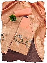 DEVANGI Women's Pathni Banarasi Silk Unstitched Salwar Suit Dress Material With Dupatta