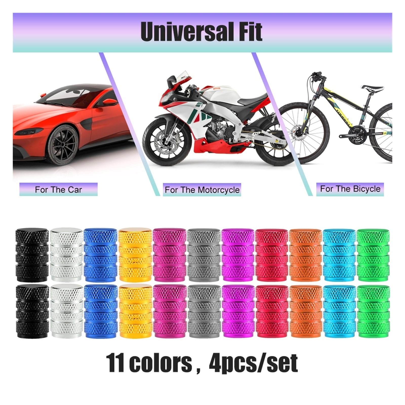 4Pcs/Set Tire Stem Valve Caps Aluminium Car Dustproof Caps Tire Wheel Stem Air Valve Caps(C0650-Gold)