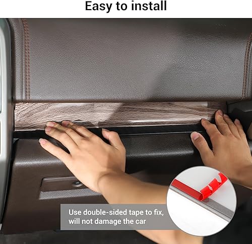 Miniatura 6 de Hoolcar Cubierta de panel de salpicadero, cubierta de decoración interior de tablero de tablero de tablero de consola central compatible con Ford