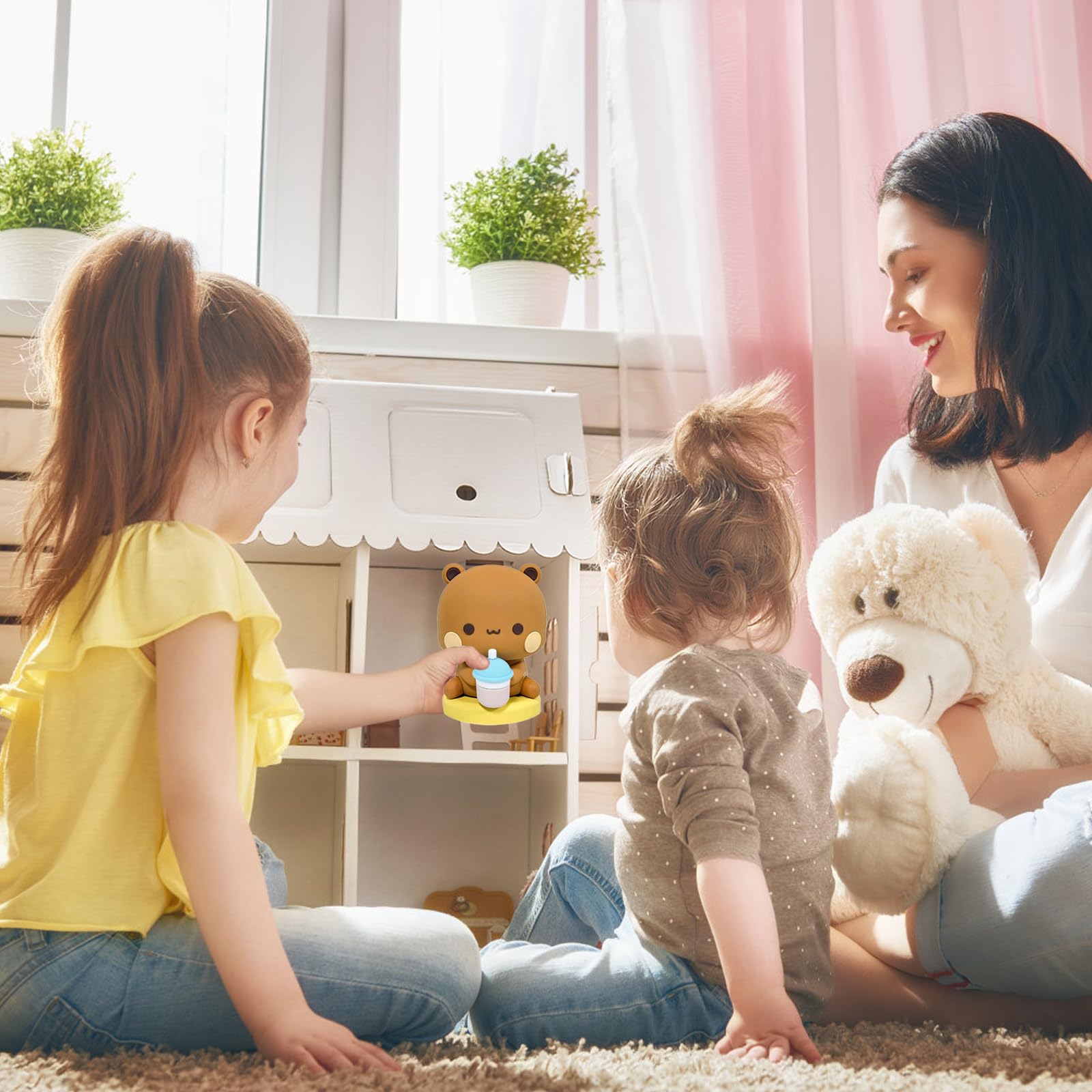 SoeUyd 4 Piezas Bubu y Dudu Figuras, Bubu Dudu Figura de Oso Panda, Decoración de Oso Panda para Coche, se Puede Utilizar como un Pequeño Adorno de Escritorio para la Decoración de la Habitación SoeUyd 4 Piezas Bubu y Dudu Figuras, Bubu Dudu Figura de Oso Panda, Decoración de Oso Panda para Coche, se Puede Utilizar como un Pequeño Adorno de Escritorio para la Decoración de la Habitación