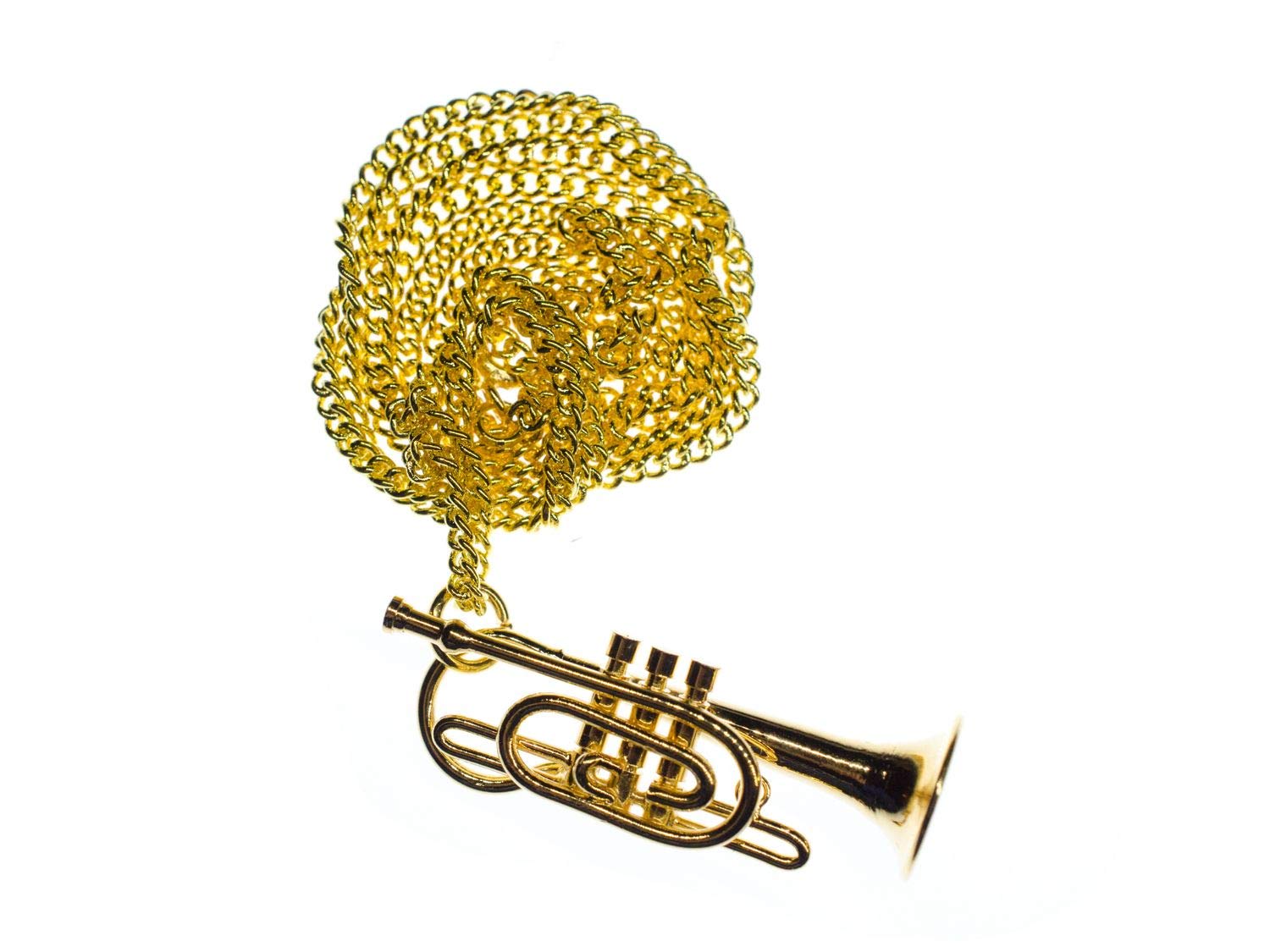Miniblings Cornet Collana Corno Strumento Strumento di Ottone Orchestra - Fatto a Mano Gioielli - Argento Catena a Maglia