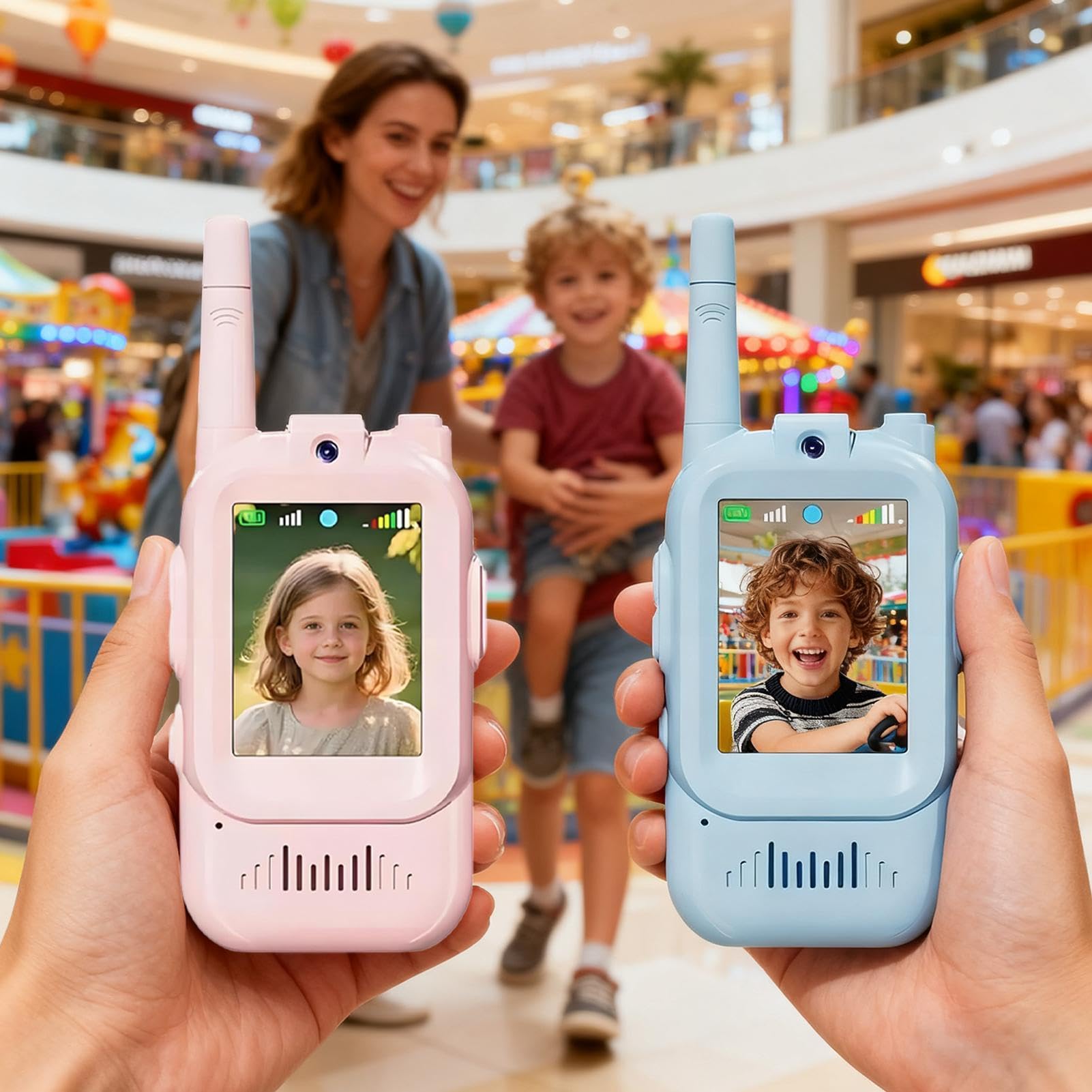 Ricaricabili Walkie Talkie per Bambini Portatile Interfono Giocattolo da