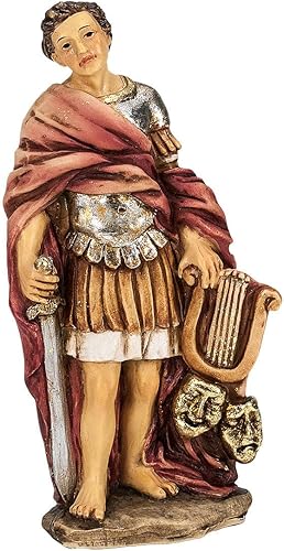 Miniatura 5 de Pequeña estatua católica de resina sólida pintada a mano de San Mateo de 4 pulgadas