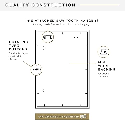 Vista 182 de MCS Industries Studio Gallery - Marcos con textura de madera color gris de 13 x 19 pulgadas / 33.02 x 48.26 cm., 2 unidades Gris Woodgrain