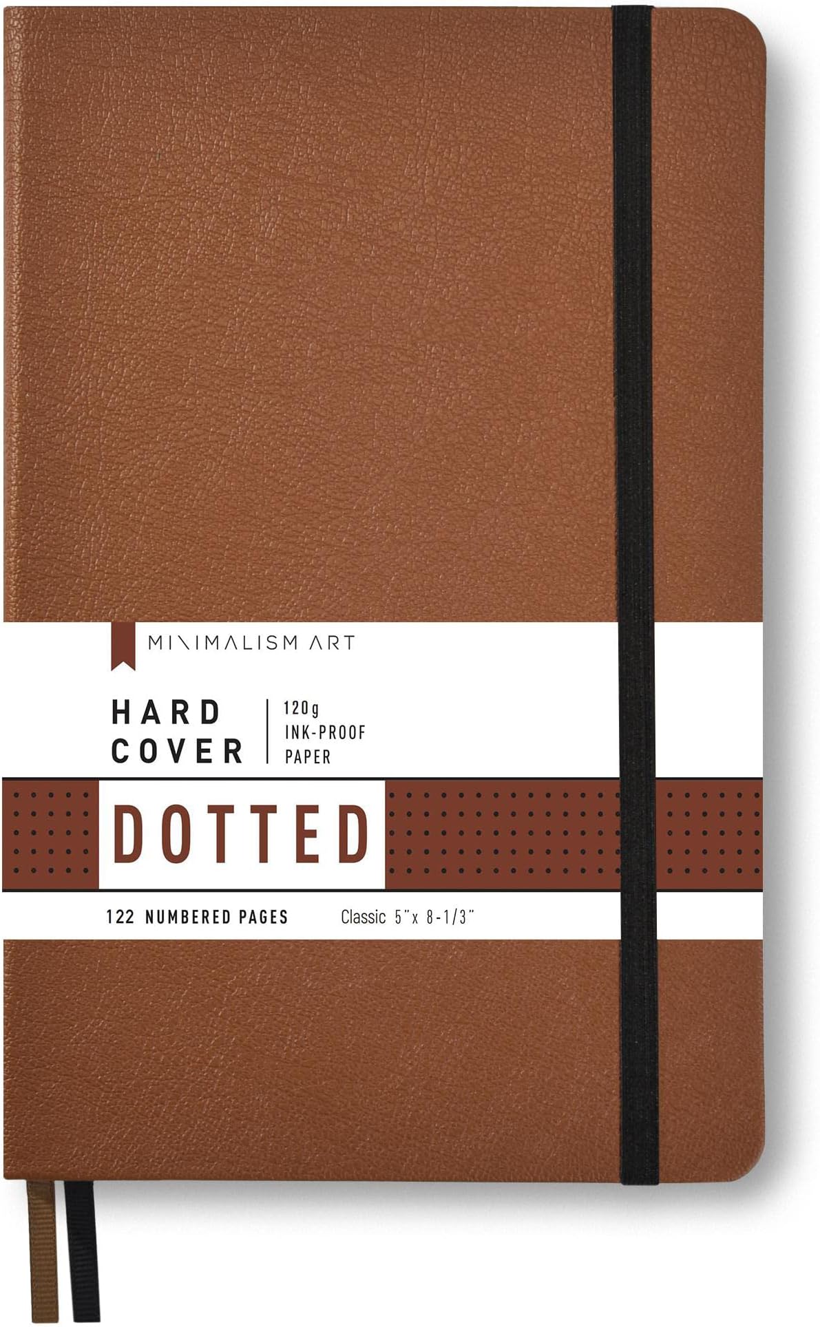 Classic Notebook Journal, Size: 5" X 8.3", A5, Dotted Grid Page, 192 Pages, Hard Cover/Fine PU Leather, Inner Pocket, Quality Paper - 100gsm | Designed in San Francisco Dotted