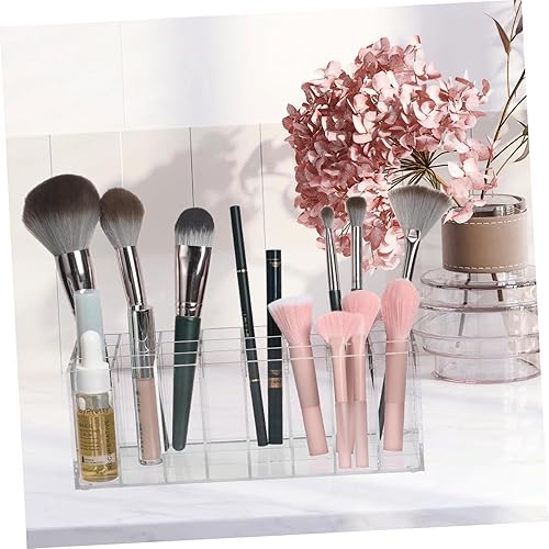 Miniatura 5 de Didiseaon Acrylic 24-Compartment Lipstick Holder and Eyebrow Pencil Organizer Desktop Storage Rack for Cosmetics for Dressing Tables and Makeup