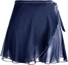 Women Ballet Wrap Skirt Chiffon Dance Wrap Skirt with Adjustable Waist Tie Gymnastics Ballet Skirts for Women