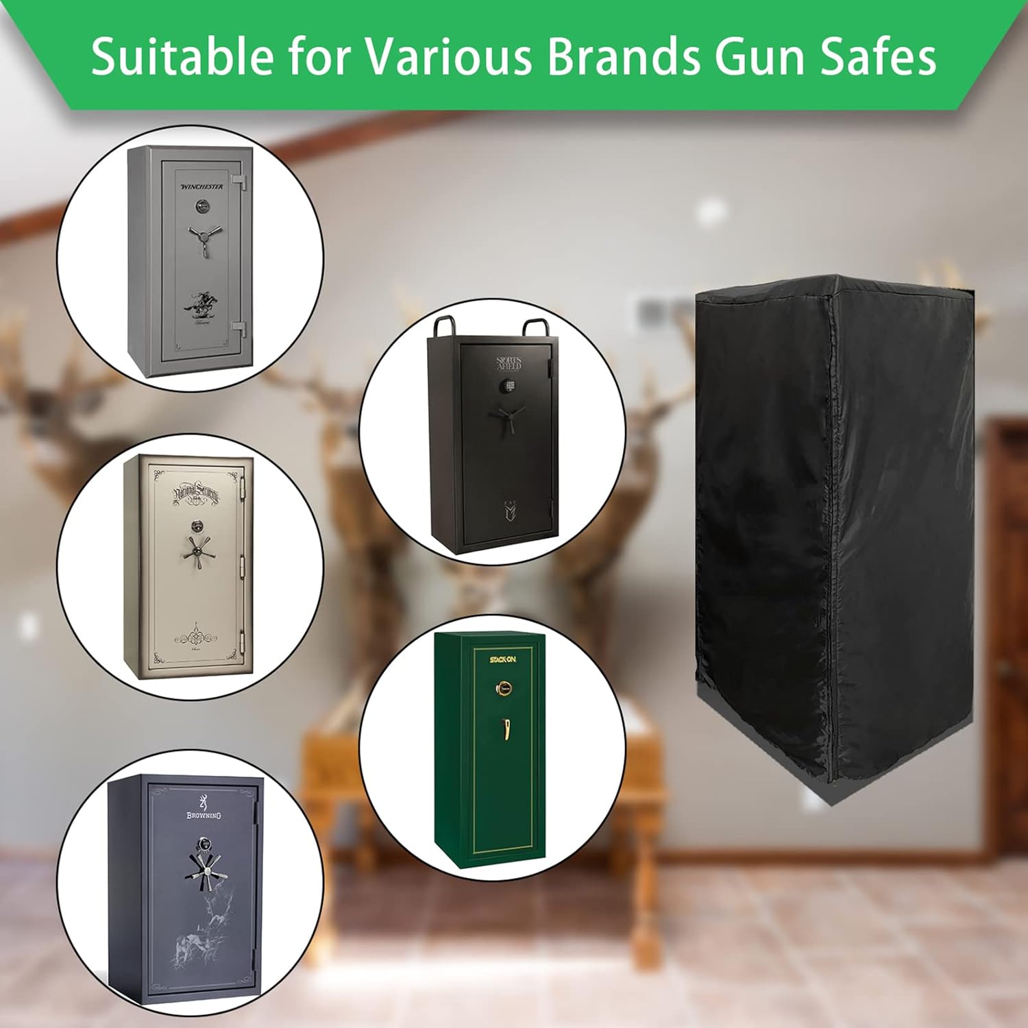 NEXT STATION Gun Safe Cover,Premium Quality Fabric Gun Safe Cover Up and Protector to Protect Gun Safes from Dust and Keep them Concealed from Sight