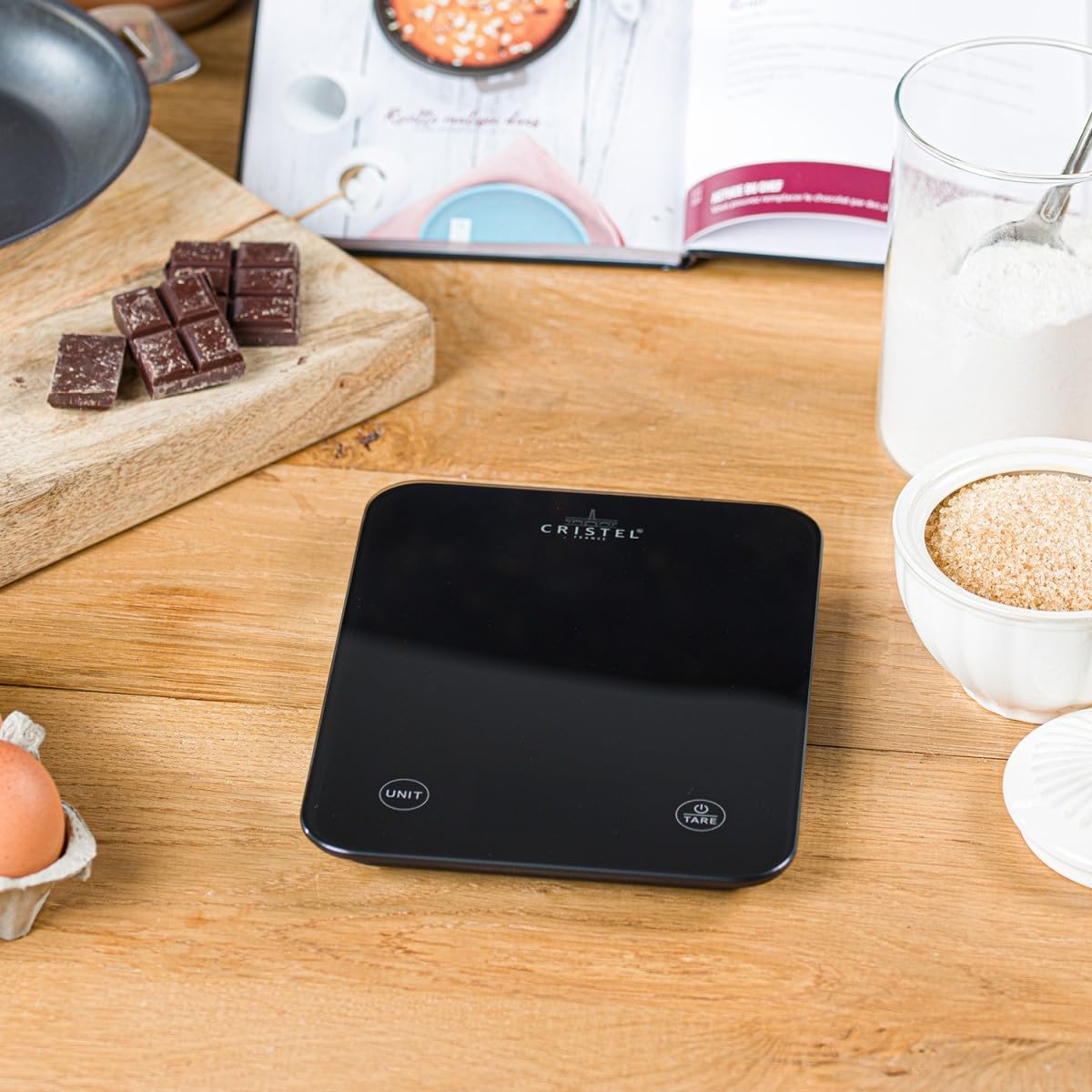 Cristel | Balance De Cuisine électronique Rechargeable Noire 10 Kg