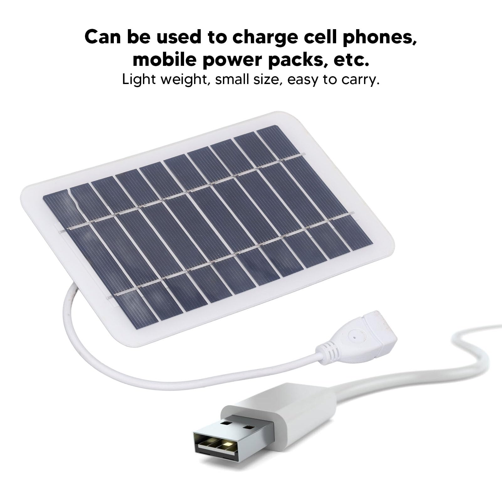 Airshi Solar Maintenance Charger, Versatile Solar Panel Easy Installation 2W for Mobile Power Packs for Outdoor Work
