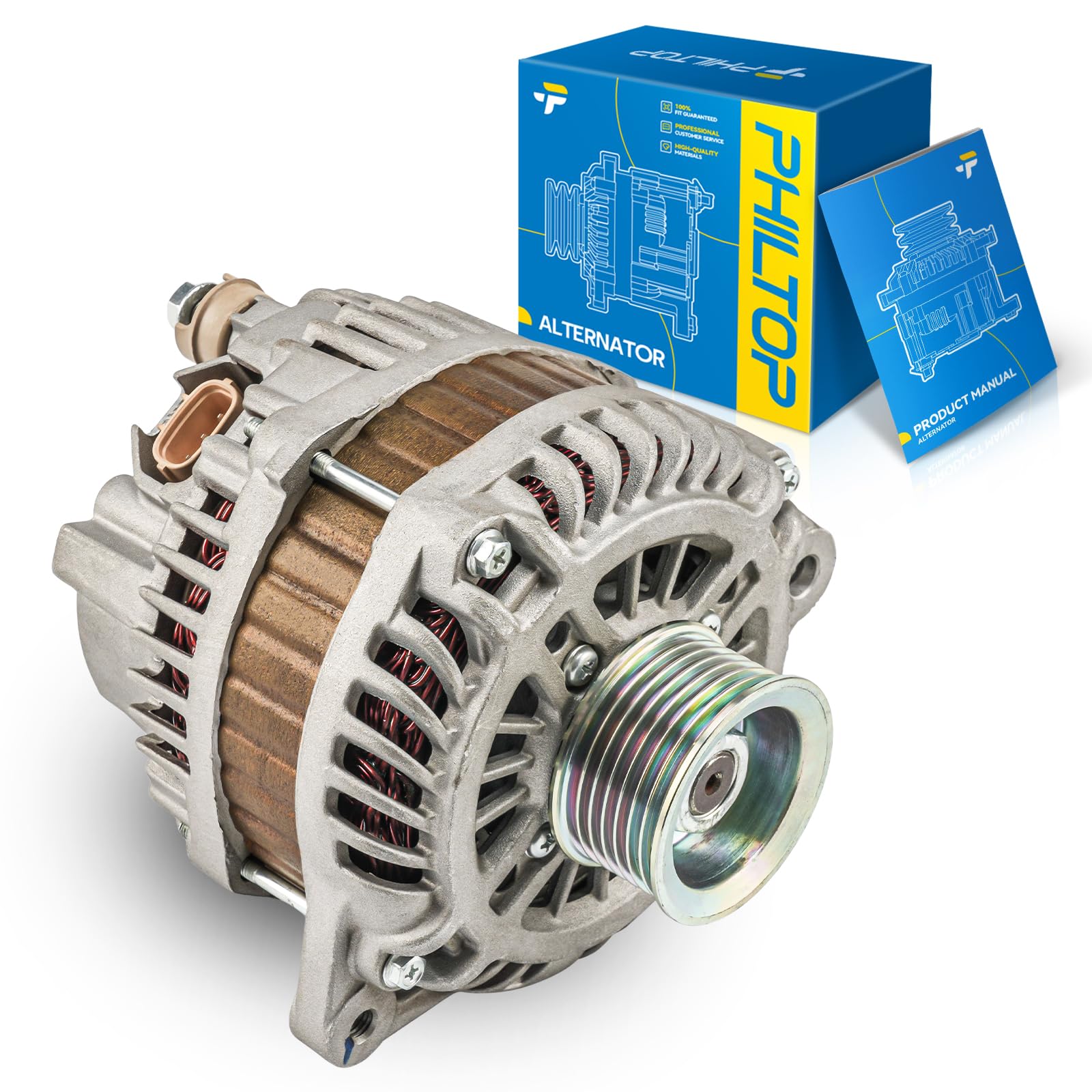 11340N High Output Alternator 150A 12V Fit for G35, G37, 350Z, 370-z, FX35, M35, EX35, M37, Q50, Q70, Q70L-image-30