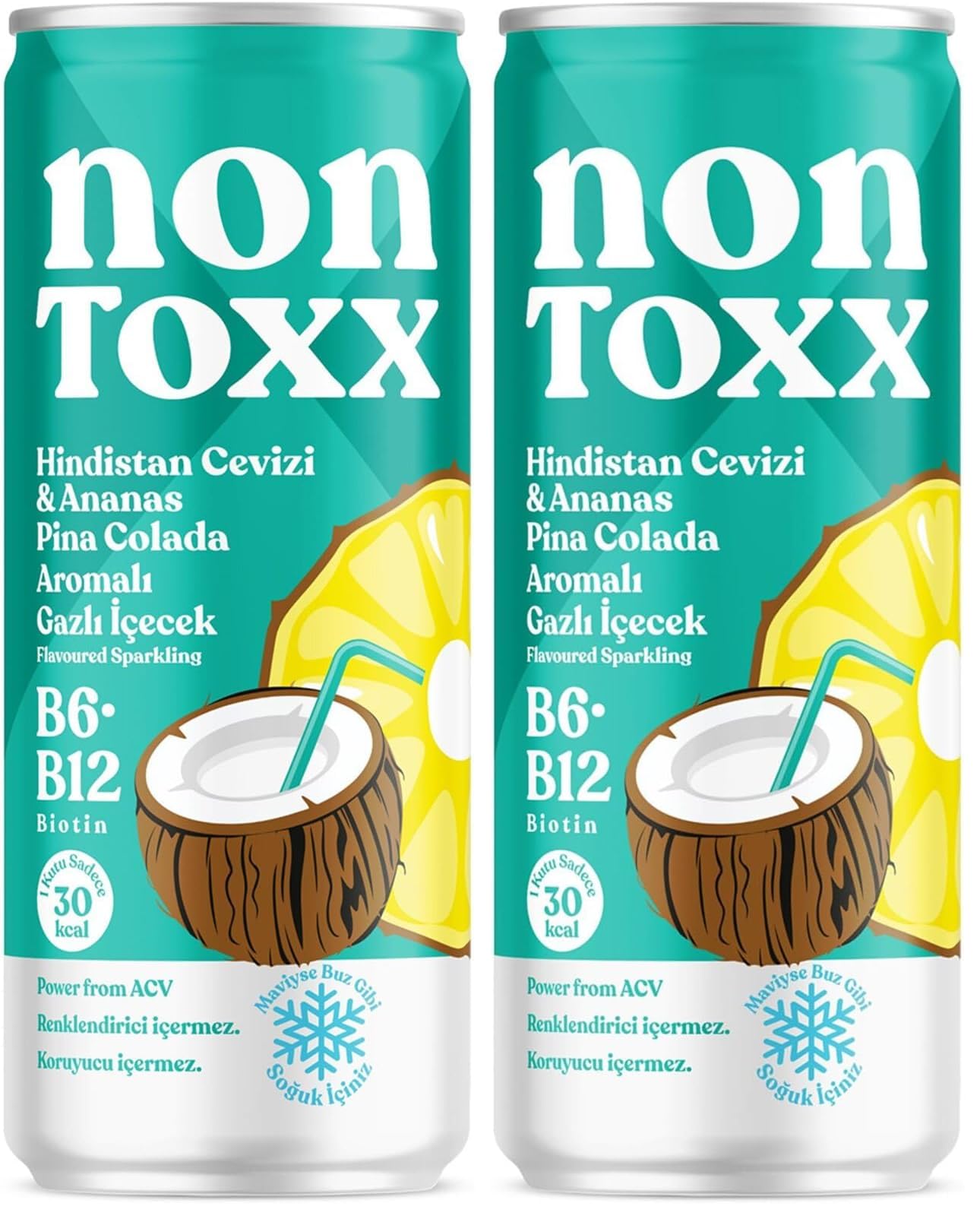 Fersan Nontoxx Hindistan Cevizi Ananas Sirkeli Gazlı İçecek 250 ml 2li paket