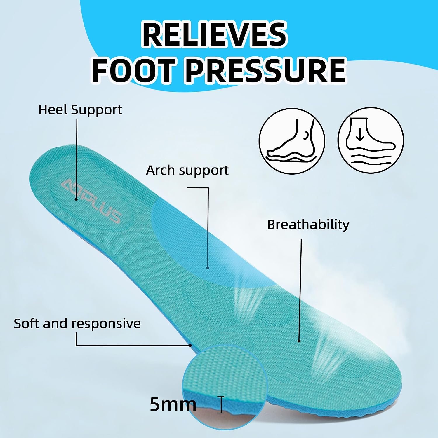 Men’s Wide Toe Box Walking Shoes, Arch Support Cushioned Sneakers, Lightweight Breathable Shoes for All-Day Standing, Walking