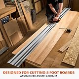 Evolution Power Tools ST2800-G2 Circular Saw Guide Rail / Track | Universal Fits Most Brands Makita, Bosch, Festool | 2.8m (2x 1400mm ) With Self-Aligning Connector Bars | Incl. End Stop Accessory - 4