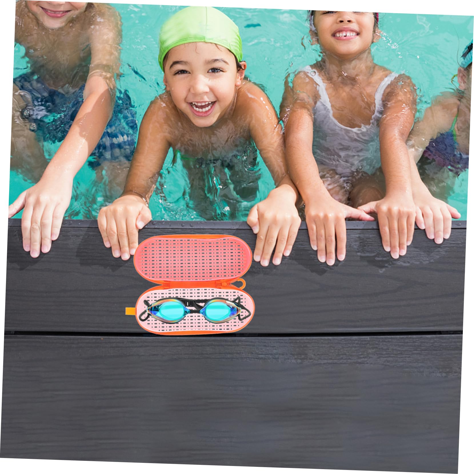 BESPORTBLE Scatola Porta Occhiali Da Nuoto Contenitore Per Occhiali Scatole Per Il Trasporto Degli Occhialini Da Nuoto Scatole Per Occhiali Con Foro Di Scarico Gel Di Silice