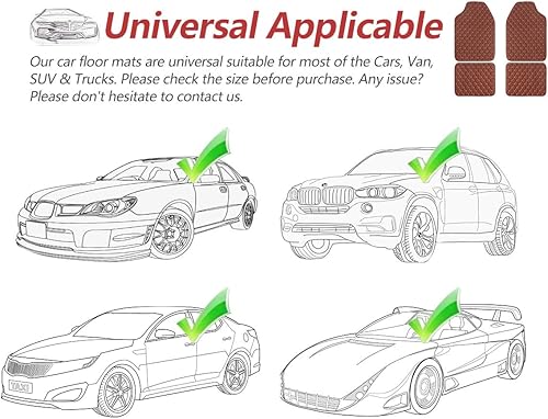 Miniatura 7 de COLINOO - Juego de 4 alfombrillas de lujo, impermeables, de ajuste universal, protección con forro de goma, adecuadas para todos los vehículos,