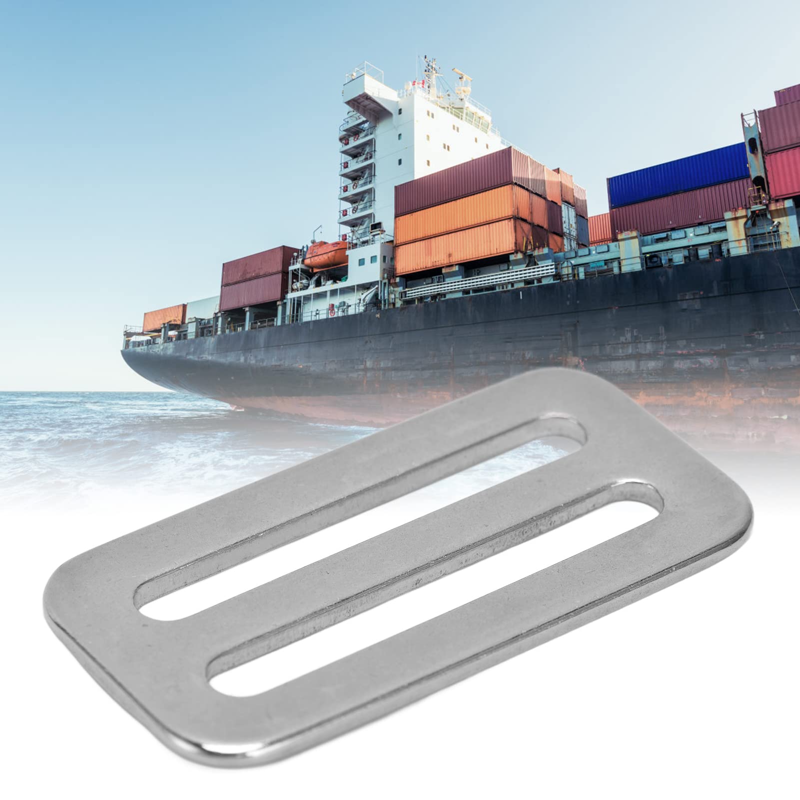 Fafeicy 5 Pezzi Fibbia Regolabile in Acciaio Inox per Fettuccia Vincolante Collari Cinghie Cinture Portafogli Connettori Accessori