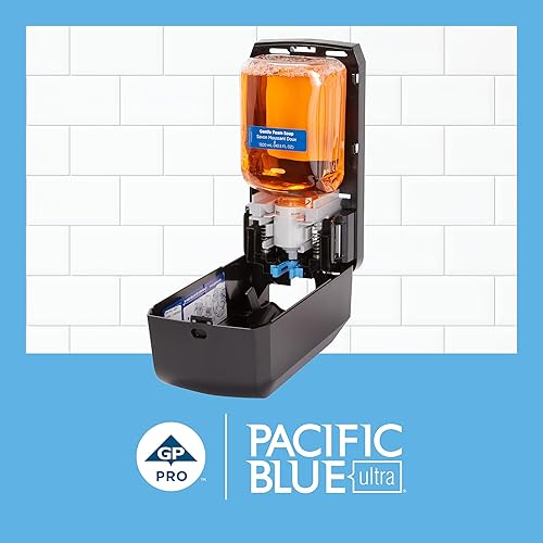 Miniatura 3 de Pacific Repuesto de jabón de manos de espuma suave ultra manual azul, aroma cítrico, 43715, 1200 ml por recarga, 4 recargas por caja