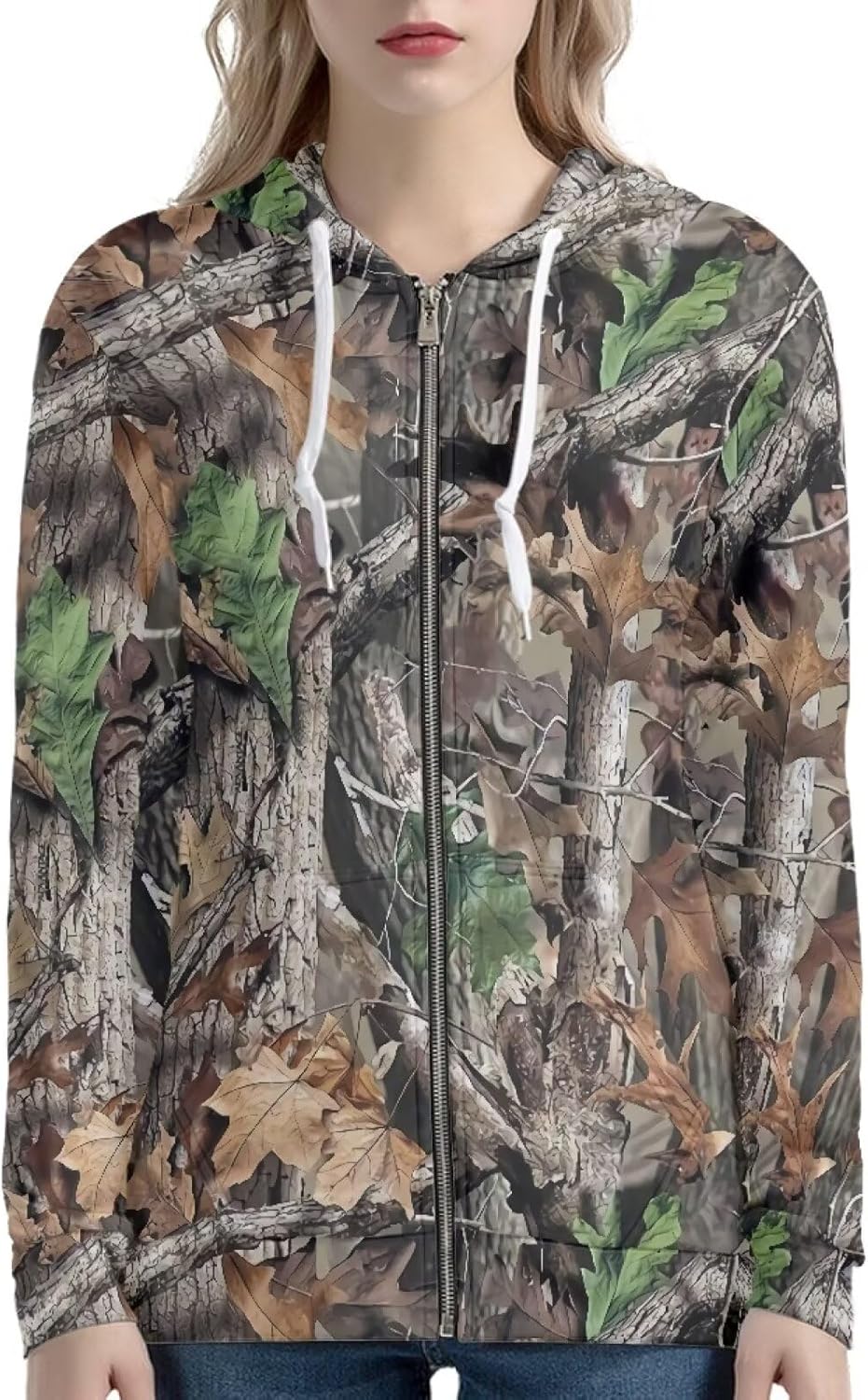 SEANATIVE Women Zip Up Hoodies Drawstring Sweatshirt Long Sleeve Casual Hoodie Jacket with Pocket Size XS-5XL - Image 7