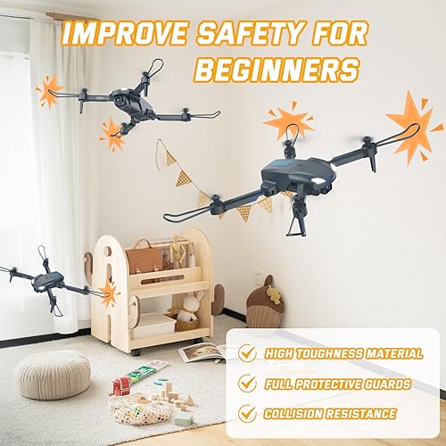 Miniatura 4 de SOTAONE Dron S350 con cámara para adultos, mini drones para niños con video en vivo 1080P HD FPV, juguetes de helicóptero de control remoto, regalos