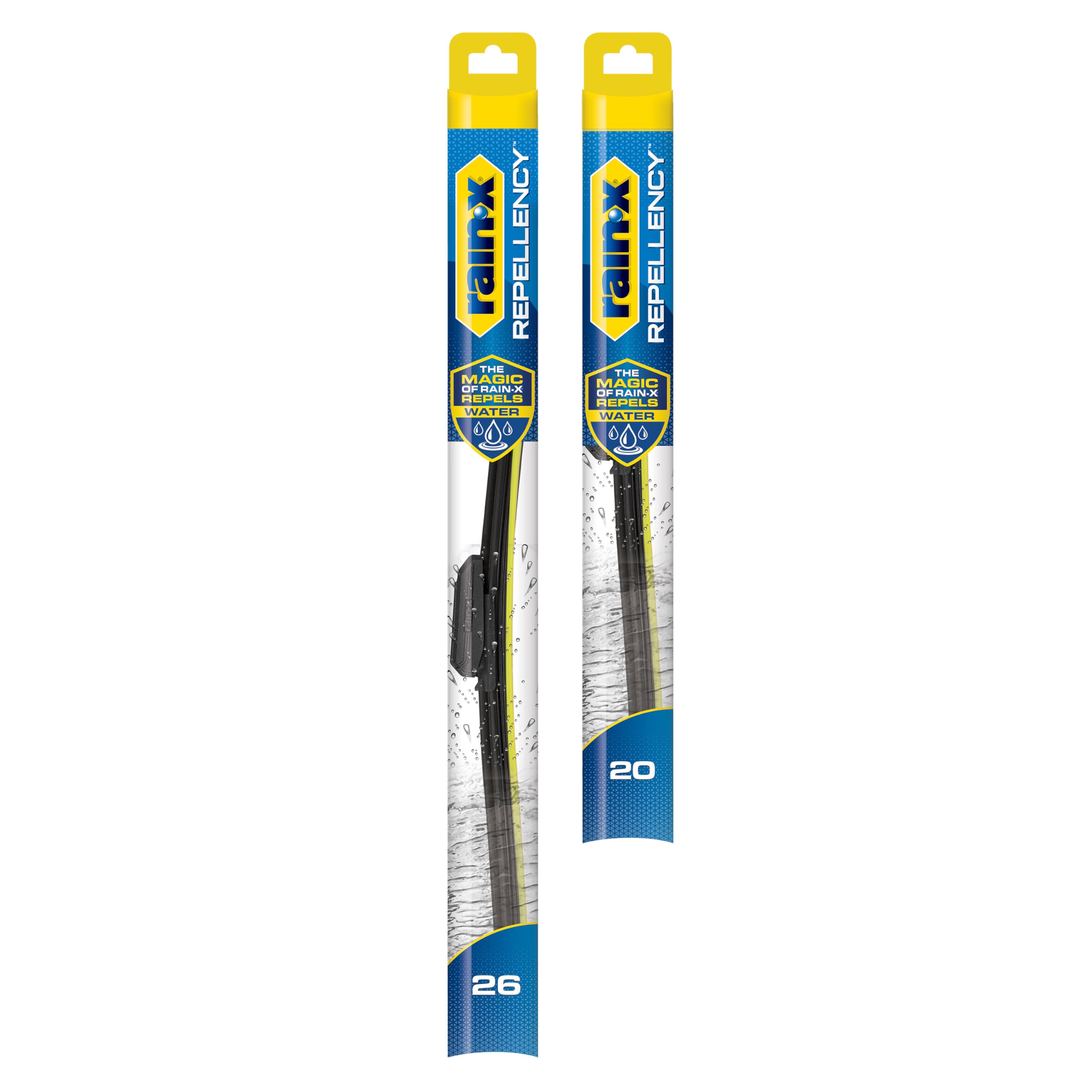 Rain-X 810352 Repellency Water Repellent Wiper Blades, 26" & 20" Windshield Wipers, All Weather Streak-Free for Enhanced Visibility w/Water Repellency Formula [Amazon Exclusive]