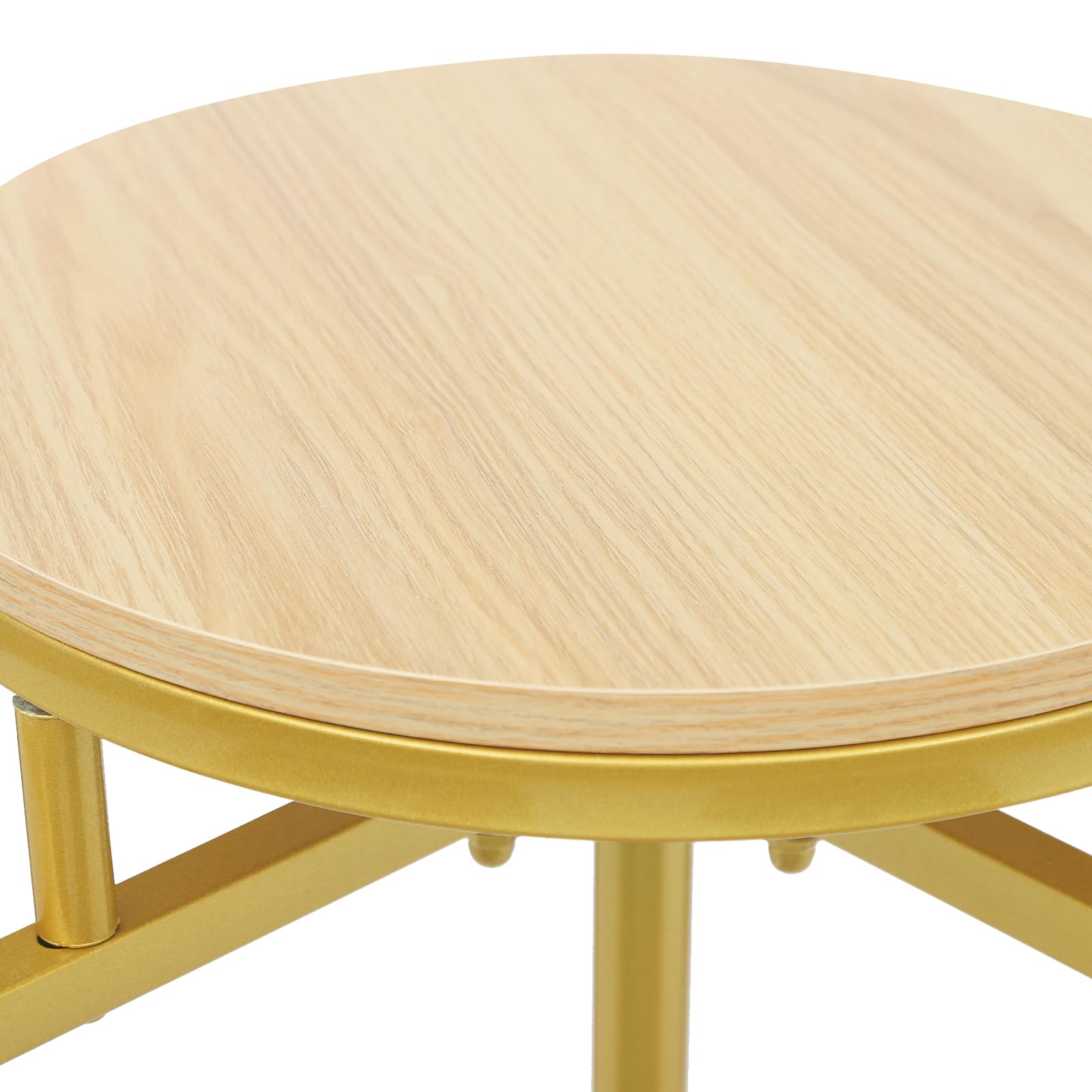 Kleiderstange Metall, 360°-Rotation Rund Drehbar Kleiderständer, Bodenstehender Garderobenständer, für Kleidung und Schals, 60 x 140cm (Gold)
