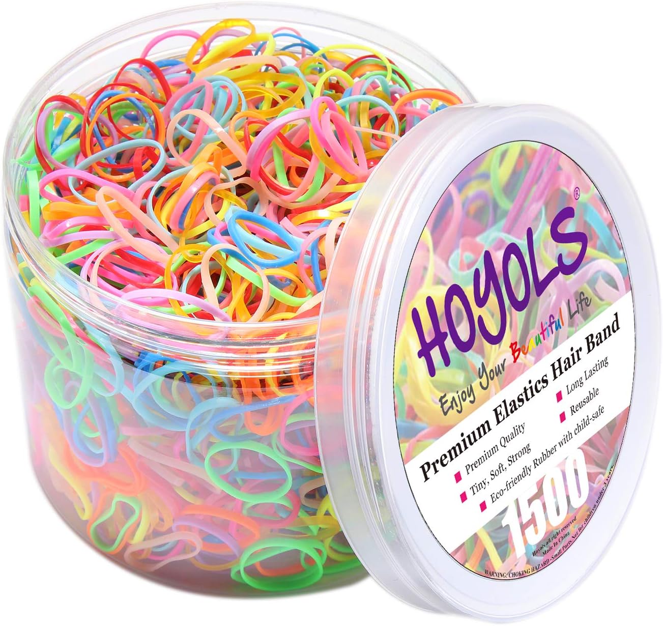 Baby Hair Ties Hair Rubber Bands for Toddler Infants Kids Girls Thin Small Hair Elastics 1500 Piece Pack
