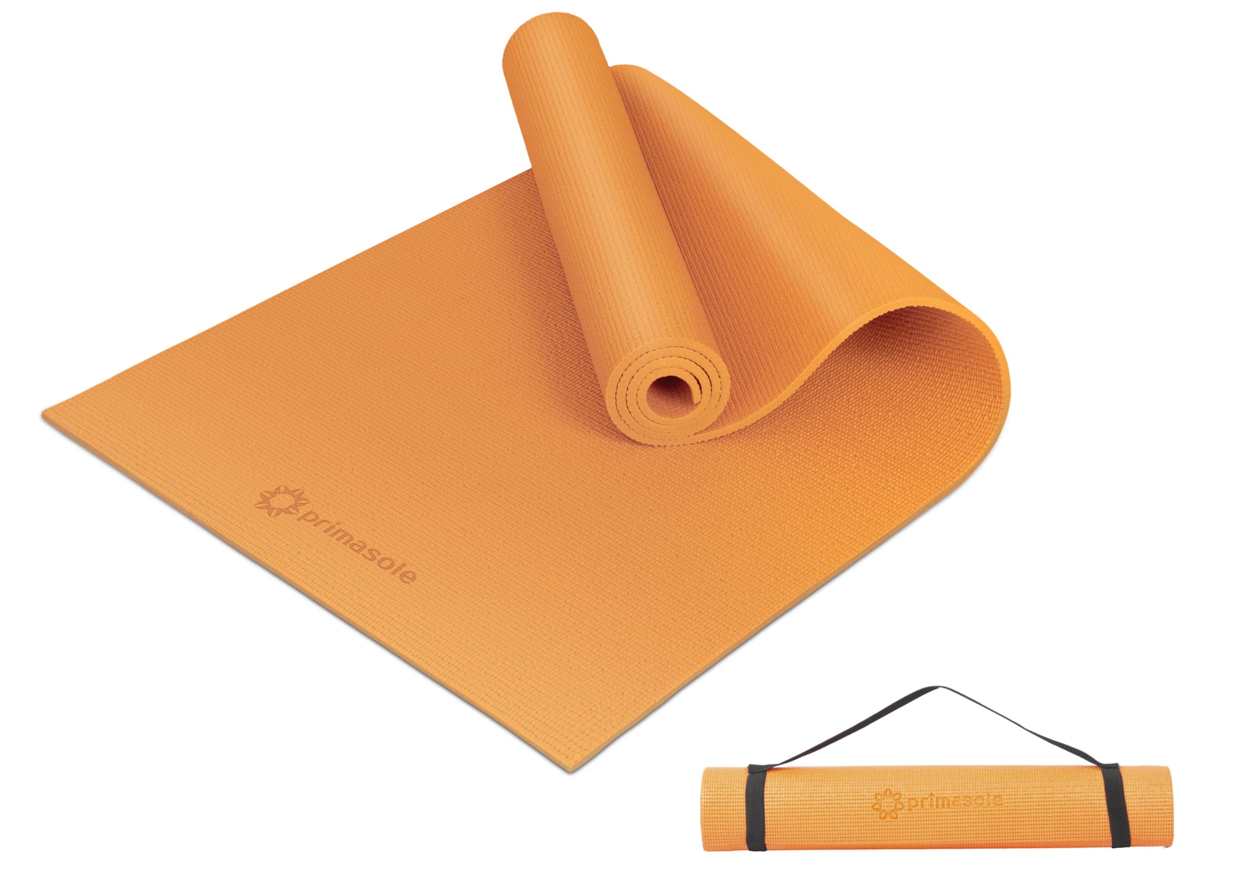 Primasole Esterilla de yoga con correa de transporte para yoga, pilates, fitness y entrenamiento en el suelo en casa y gimnasio, 1/3 de grosor (color rojo coral) PSS91NH008A
