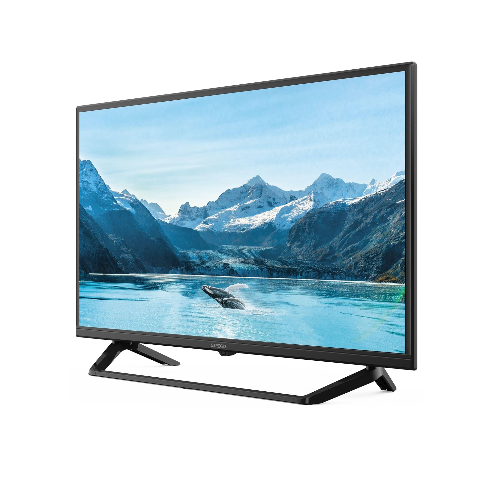 STRONG - Télévision HD 32" (80 cm) SRT32HF2003C-Noire | Triple Tuner Intégré - 2 Ports HDMI (1 ARC) + 1 Port USB + Mini-AV + Prise Antenne/Sat