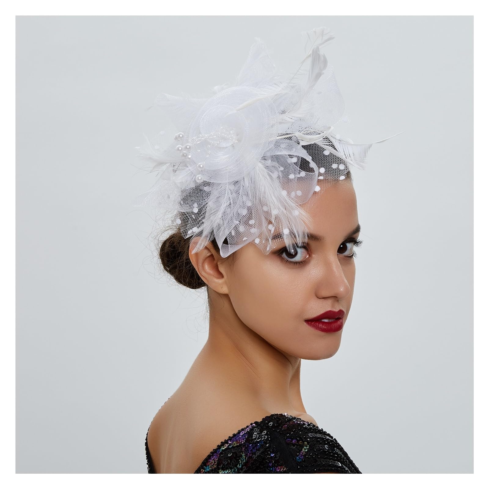 BESTELLA kilise Fascinator şapka gelin Vintage saç aksesuarları keten şapkalar ü