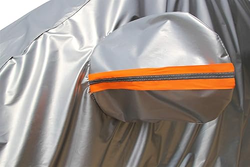 Miniatura 8 de Tecoom Funda de coche súper resistente de múltiples capas para todo tipo de clima, impermeable, resistente al viento, nieve, sol, lluvia, protección