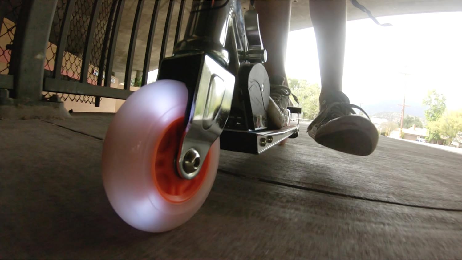 Razor Spark Ultra Kick Scooter for Kids Ages 8+ - Ultra Bright LED Wheels, Rear-Fender Brake, Adjustable Handlebars, for Riders up to 143 lbs