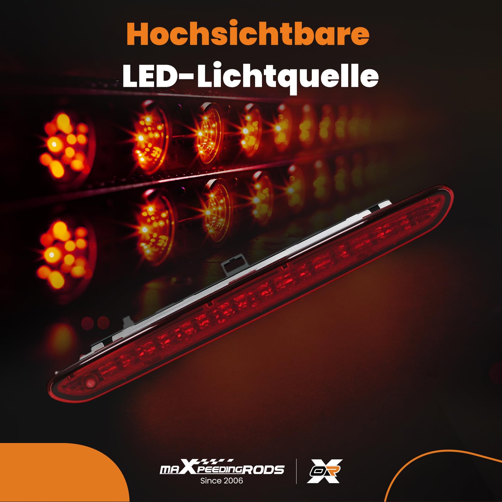 maXpeedingrods 51974522, 51722247 LED Dritte Bremsleuchte 3. Bremslicht Rücklicht für Fiat Punto Grande Punto E-v-o für Abarth Grande Punto Zusatzbremsleuchte 3. Bremsleuchte (Rot)