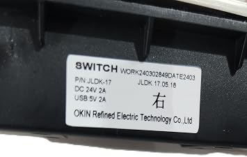 Okin JLDK.17.05.18 Switch DC 24V 2A USB 5V 2A Silver Two Buttons